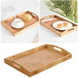 Tea Trays El Pallet Commercial Household Living Room Water Cup Wooden Tray Rectangular Side Dish Barbecue 35 22 5 Cm