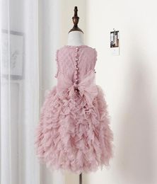 Petal Lace Dress Children Clothing Fluffy Cake Smash Dresses Ball Gown Princess Dress Kids for Girls Lace Vestidos 38T9069959