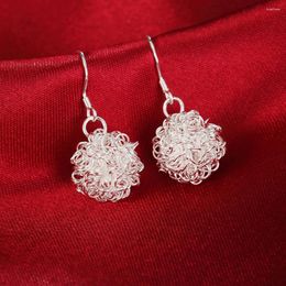 Dangle Earrings Beautiful Ball Drop 925 Colour Silver For Women Fashion Girl Student Holiday Gifts Wedding Party Brands Jewellery