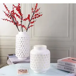 Vases Nordic Hollow Out Dots Glass Vase Table Decoration Living Room Hydroponic Products Simple Home