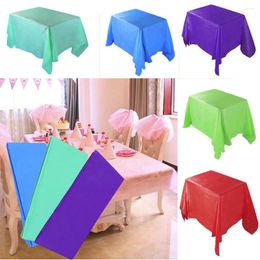 Table Cloth Multi Colour Monochrome Birthday Tablecloth Square And Rectangular Plastic Covers Toalha De Mesa