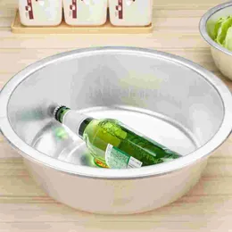 Dinnerware Sets Thick Aluminum Basin Soup Tableware Pot Kitchen Utensil Portable Bathtub Vegetable Container Flatware Filter Plate