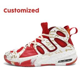 HBP Non-Brand High Quality Mens Outdoor Exercise Running Shoes Solid Sole Basketball Sneaker Fashion Design High Cut Mens Basketball Shoes