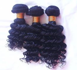 Raw Indian Temple Virgin Hair Weaves Deep Wave Human Hair Bundles 3pcs 8A Grade Natural Color Dyeable 830 inch32742087630067