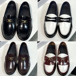 Loafer mit Metalllogo, poliertes Rindsleder, Plate-Forme, Designer-Schuhe für Damen, Schuhe, Designer-Sandalen, Luxus-Schuhe, Loafer für Damen, Sandalen, berühmte Designer-Damen-Chaussure