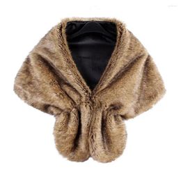 Scarves Women Faux Fur Shawl Coat Elegant Women's Artificial For Winter Parties Thickened Warm Cape Coldproof Formal