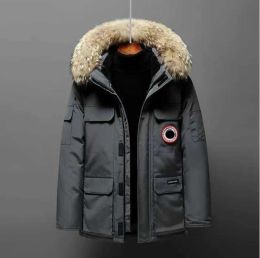 새로운 10A 캐나다 거위 겨울 코트 두꺼운 따뜻한 남자의 다운 파카 재킷 작업복 재킷 야외 두꺼운 패션 커플 라이브 방송 코트 387