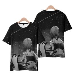 Anime Oyasumi Punpun 3D Print T Shirt Women Men Summer Fashion Round Neck Short Sleeve Funny Tshirt Graphic Tees Streetwear