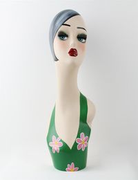 Fibreglass Female Hand Painted Mannequin Head For Jewellery Hat And Wig Display Collection Decoration EMS 203S6654576