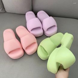 Slippers Summer Candy Colour Sandals Women 2024 Casual Beach Shoes Soft Bottom Slides Thick Platform EVA Anti-Slip Home Slipper