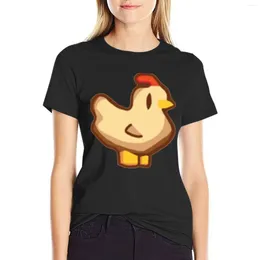 Women's Polos Stardew Chicken T-shirt Summer Clothes Female Black T Shirts For Women