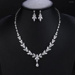 Necklace Earrings Set Bridal Jewellery CZ Crystal And Earring Suitable For Wedding Dinner Girlfriend Gift CN10149