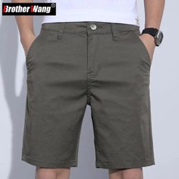 Men's Shorts Colors 5 Classic Style Slim 2024 Summer Business Fashion Thin Stretch Short Casual Pants Male Beige Khaki Gray