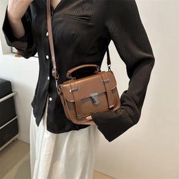 Shoulder Bags Mini Retro Crossbody Bag Small Square Design PU Leather Trend Simple Daily Commute Casual All-match Purses And Handbags