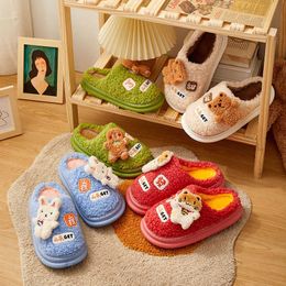 HBP Non-Brand HBP Non-Brand Wholesale cute cartoon cat slippers autumn winter home indoor warm couple non-slip female bedroom shoes in stock cat shoes