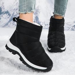 Fitness Shoes Women's Casual Snow Boots Winter Warm Plush Plus Size Outdoor Work Fashion Comfortable Non Slip Soft Soled Hiking