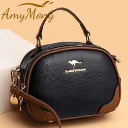 Multifunction Luxury Designer Handbag Purse Women Top-handle Bag Genuine Cow Leather Shoulder Messenger Corssbody Sac for Female 240401