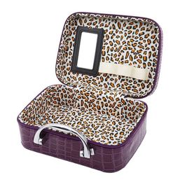 Cosmetic Makeup Bag Female Beauty Case Women's PU Leather Large Capacity Organizer Box Travel Toiletry Suitcase For Make up B258g