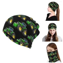 Berets Tractor Bandana Neck Gaiter For Hiking Running Women Men Wrap Scarf Balaclava Warmer Skullies Beanies Caps