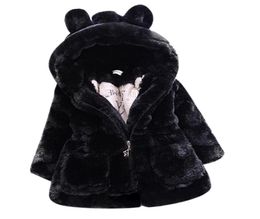 Cold Winter Baby Girls Clothes Faux Fur infant Coat Rabbit Ears Warm kids Jacket Xmas Snowsuit Outerwear enfant children3122896