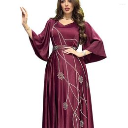 Stage Wear 2024 African Dresses For Women Spring Summer Long Sleeve O-neck Dress Robes