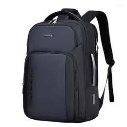 Backpack Men Laptop 15.6 Inch Multifunctional USB Charging Water Repellent Black Back Pack Male