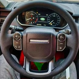 Car Steering Wheel Cover Artificial Leather for Land Rover Range Rover 2015 2014 DIY Steering-Wheel Cover Wrap Auto Interior