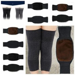 Knee Pads Cashmere Prevent Breathable Double Thick Wool Protection Protector Cushion Black/Grey