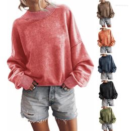 Women's Hoodies 2024 Autumn/Winter Underlay Wearing Characteristic Sweater For Women Loose Relaxed Pullover Round Neck Long Sleeve Worn