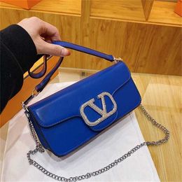 2024 Small Womens Network Red Version Trend Shoulder Bright Diamond Crossbody Chain Handbag 70% Off Store wholesale