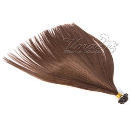 VMAE Pre Bonded Keratin Pure Colour 613 Black Brown Double Drawn Fusion 1g strand Brazilian Double Drawn Straight Virgin Flat Tip H9573926