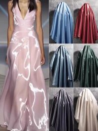 Dresses Liquid Crystal Reflective Fabric By The Meter for Wedding Dresses Skirts Diy Sewing Glossy Smooth Designer Cloth Soft Summer Red