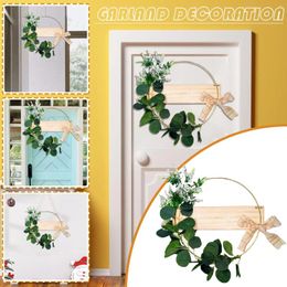 Decorative Flowers Eid Al-Fitr Green Garland Letters Muslim Fasting Decoration Islamic Home Door Pendant