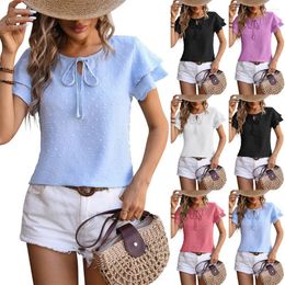 Women's T Shirts Vibrant Multi-Colored Short-Sleeve T-shirt For Women: Comfortable & Versatile - Ideal Casual Formal Occasions