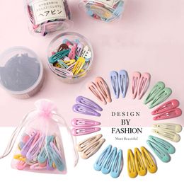 Wholesale Women Girls Cute Colorful Waterdrop Shape Hairpins Sweet HairClips Barrettes Slid Clip Fashion Hair Accessories