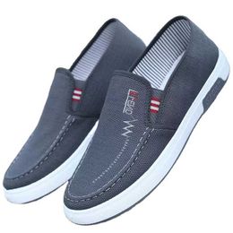 HBP Non-Brand Spring New Mens Cloth Shoes Casual Soft Sole Canvas Shoes