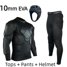 Professional Goalkeeper Uniforms Jersey Set Soccer Training Protection Kit 10mm Thick EVA Sponge Football Goalie Protective Suit 240315