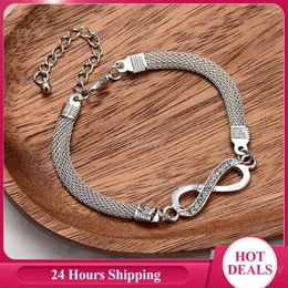 Link Bracelets Fashion Bracelet Zircon Inlay Durable Digital Jewellery Advanced Sense Exquisite Workmanship Elegant