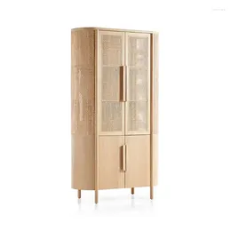 Decorative Plates Korean-Style Rattan Wine Cabinet American-Style Sideboard Dining Room/Living Room Display Storage