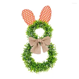 Decorative Flowers Easter Door Wreath Versatile Decor Bunnys Ears Ornament Flower Arrangement For Homes And Stores