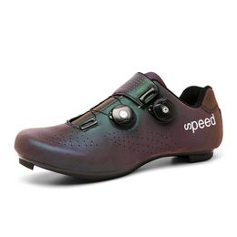 HBP Non-Brand New Design Breathable Reflective Chameleon Road Bike Shoe Couple Outdoor Cycling Shoes