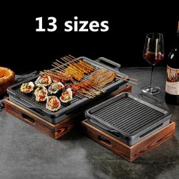 Smokeless Portable BBQ Grill Korean Japanese Barbecue Grill Charcoal BBQ Oven Alcohol Stove Household Non-stick korean bbq table 240312