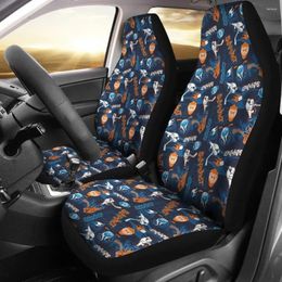 Car Seat Covers Pattern Print Hockey Cover Set 2 Pc Accessories Mats