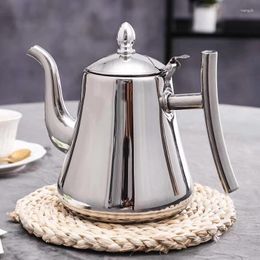Water Bottles Royal Teapot With Infuser Filter Tea Kettle Flower Long Mouth Pot Kitchen Accessories Coffee 1l/1.2l