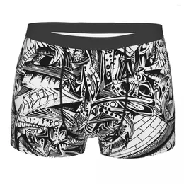 Underpants Graffiti Doodle Sweet Art Abstract Breathbale Panties Male Underwear Sexy Shorts Boxer Briefs