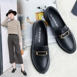 Boots 2019 New Women Flat Shoes Round Toe LaceUp Oxford Shoes Woman PU Leather Brogue Women Platform Shoes Women Loafers