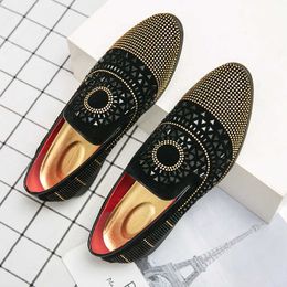HBP Non-Brand Large Size 38-476.5-13 Beautiful Rhinestone Light Weight Cool Formal Fancy Dress Shoes for Men