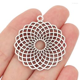 Pendant Necklaces 10 X Tibetan Silver Large Hollow Open Filigree Flower Charms Pendants For Necklace Jewelry Making Findings Accessories