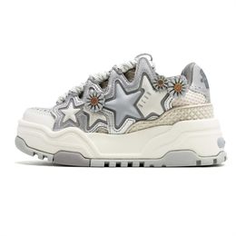 Marke HBP Nicht-Marke Fabrik Kundenspezifische Männer Turnschuhe Herbst Winter Block Daisy Star Brot Schuhe Dicken Sohlen Frauen Flache