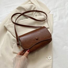 Shoulder Bags Stylish Square Handbag Vintage PU Crossbody Bag For Women And Girl